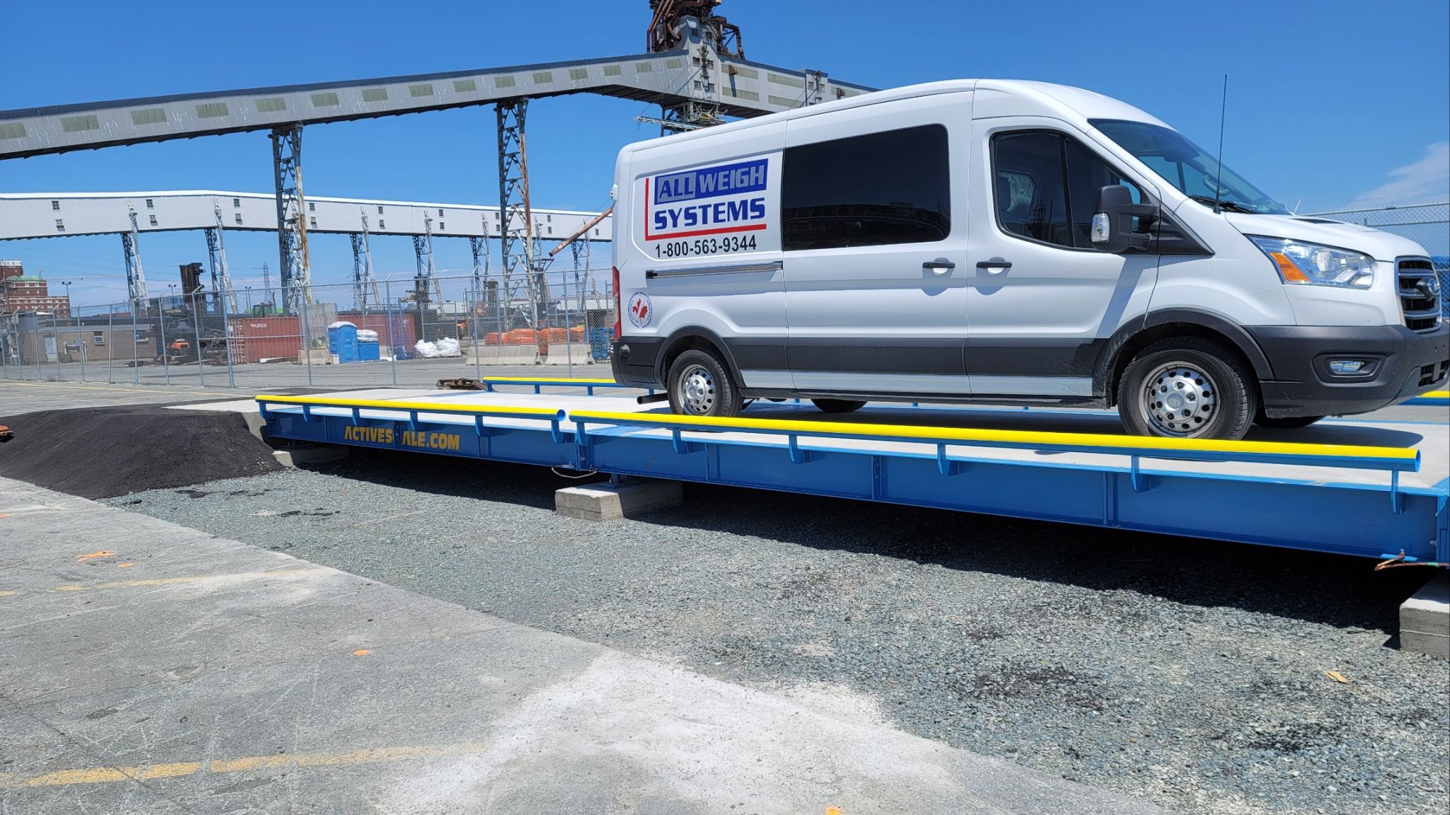 All Weigh Systems service van on a truck scale